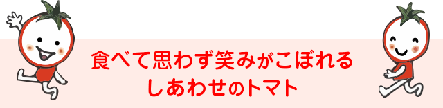 食べて思わず笑みがこぼれるしあわせのトマト